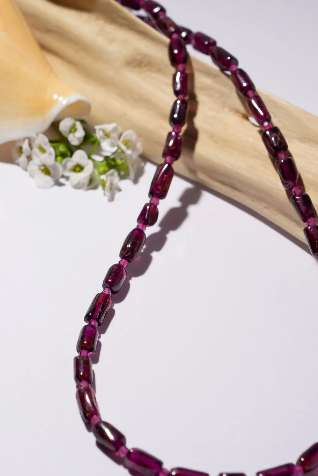 Necklace Gemstone Garnet Plum