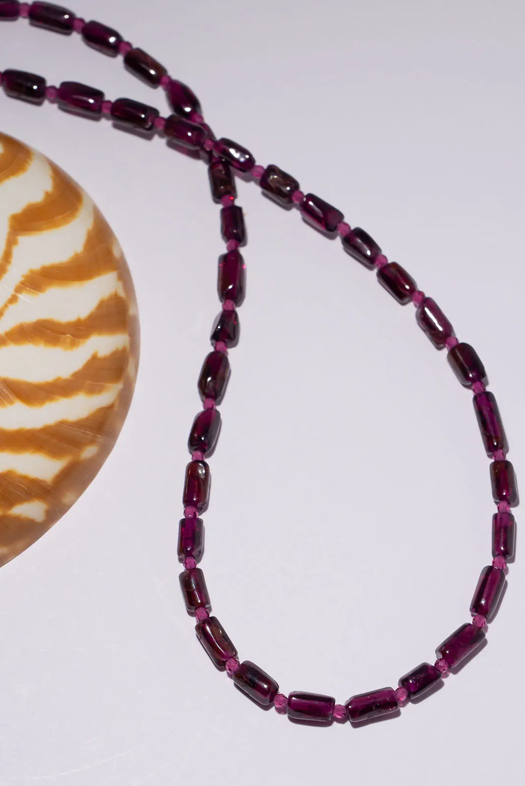 Necklace Gemstone Garnet Plum