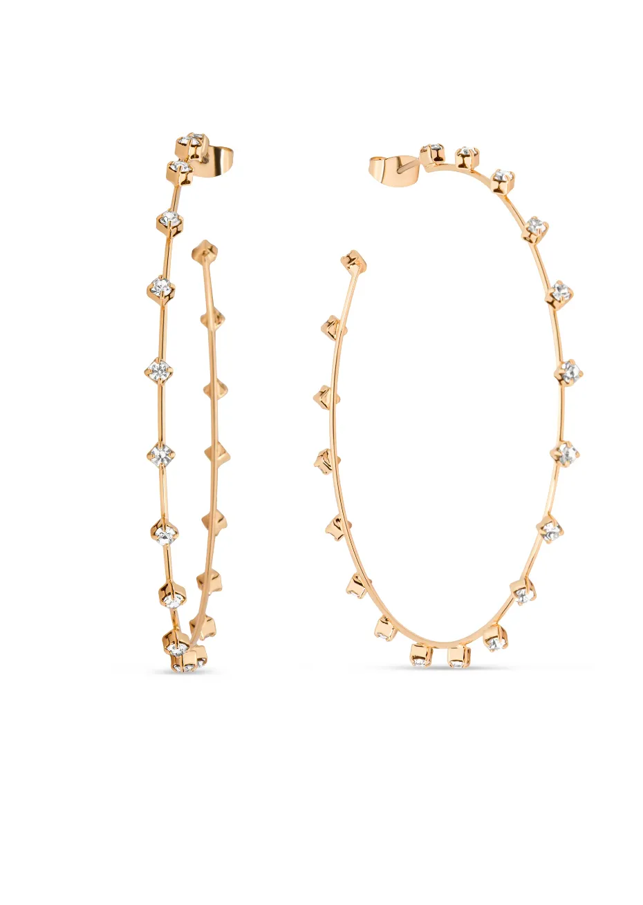 NEW!! Simple Spark Crystal Hoop Earring by Ettika