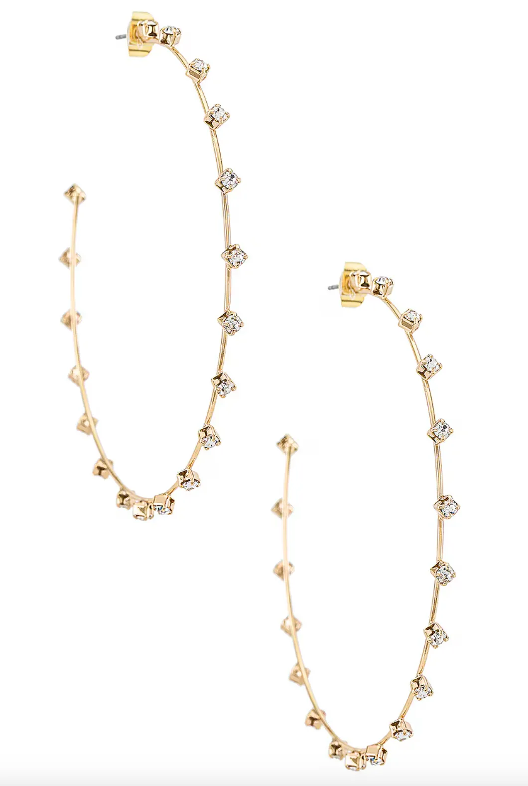 NEW!! Simple Spark Crystal Hoop Earring by Ettika