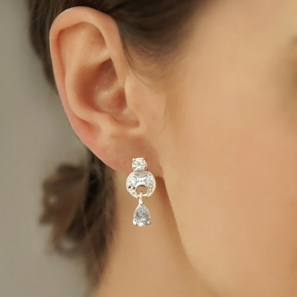 Newbridge Silver Vintage Tear Drop Earrings