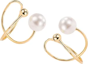 NOLITOY Pearl Earring Clip on for Women Fashion Jewelry Earring Cuff for Girlfriend Wife Mom Daughter Suitable for Occasions