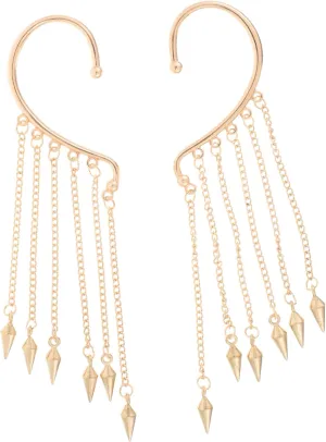Non Piercing Head Ear Hook Earrings Cuff Earrings for Women Full Ear Cuffs Chain Dangle for Teen