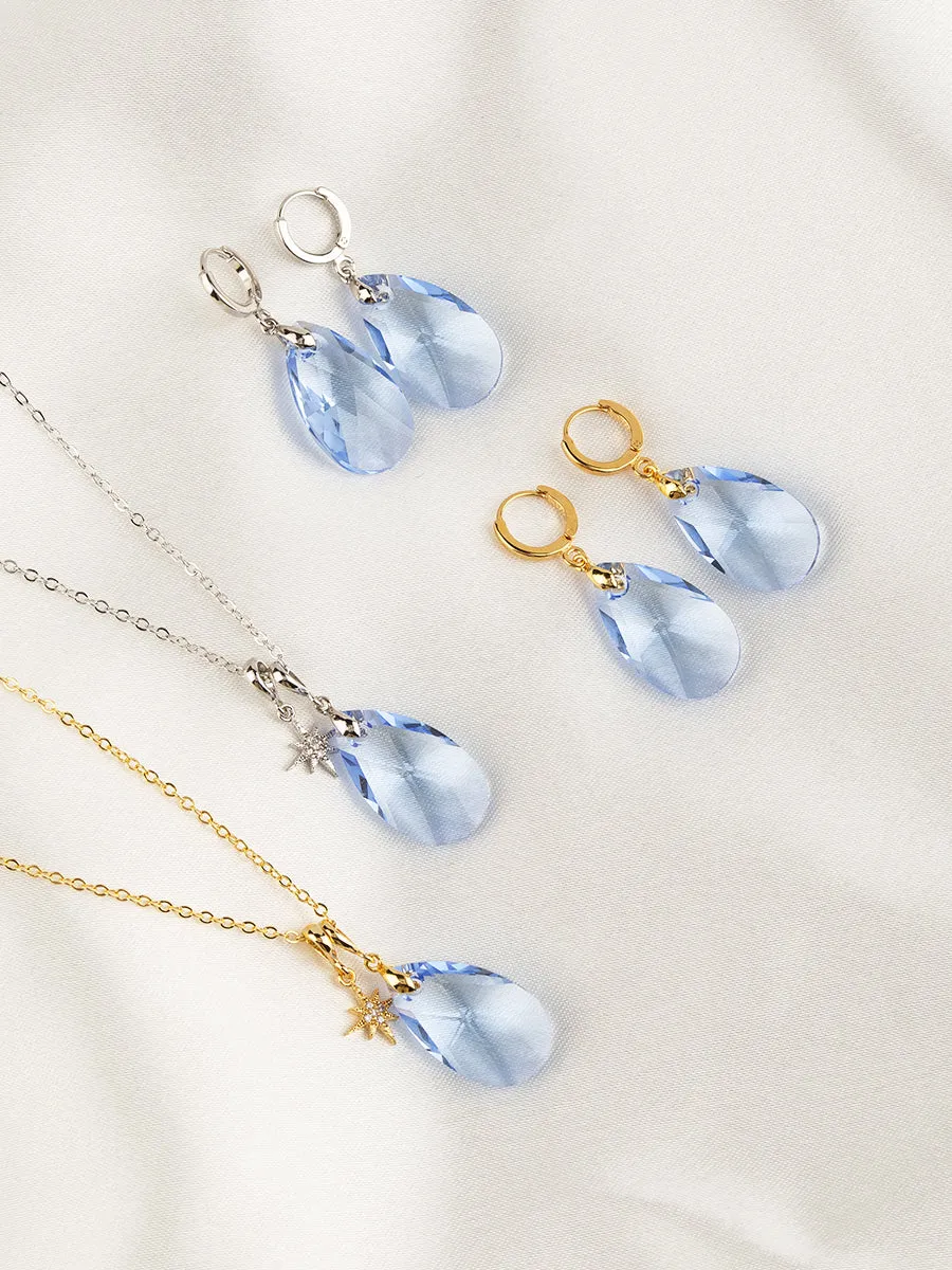 Olivia Earrings | Light Sapphire