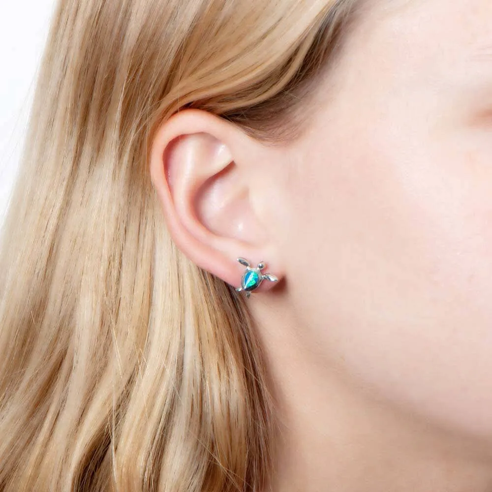 Opal Hilo Honu Earrings