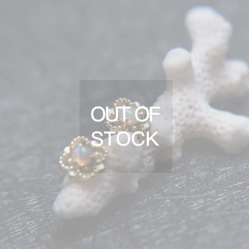 Opal Stud Earrings in Gold Plated Sterling Silver October Birthstone Handmade Jewelry Women