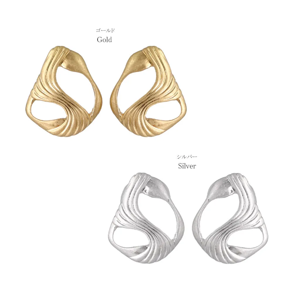 Open Swirl Stud Earrings