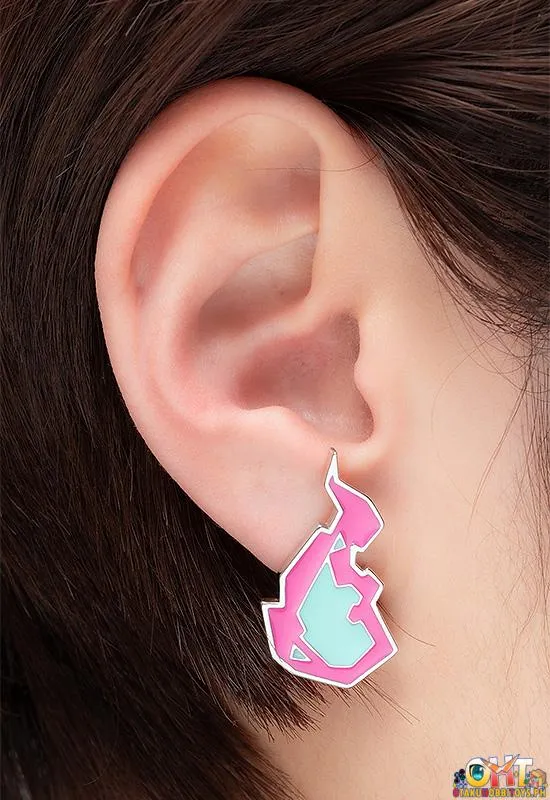 Orange Rouge Burnish Flare Clip-On Earrings