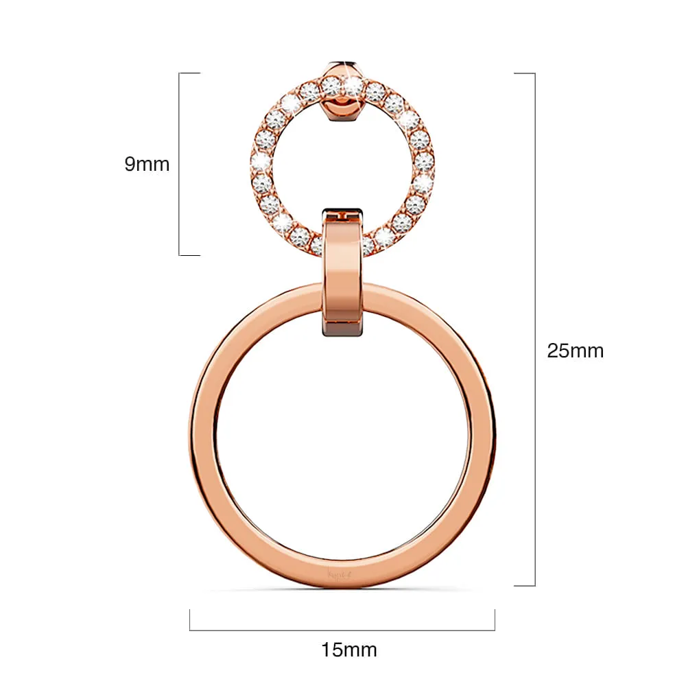 Orbit of Radiance Earrings Embellished with SWAROVSKI Crystal in Rose Gold