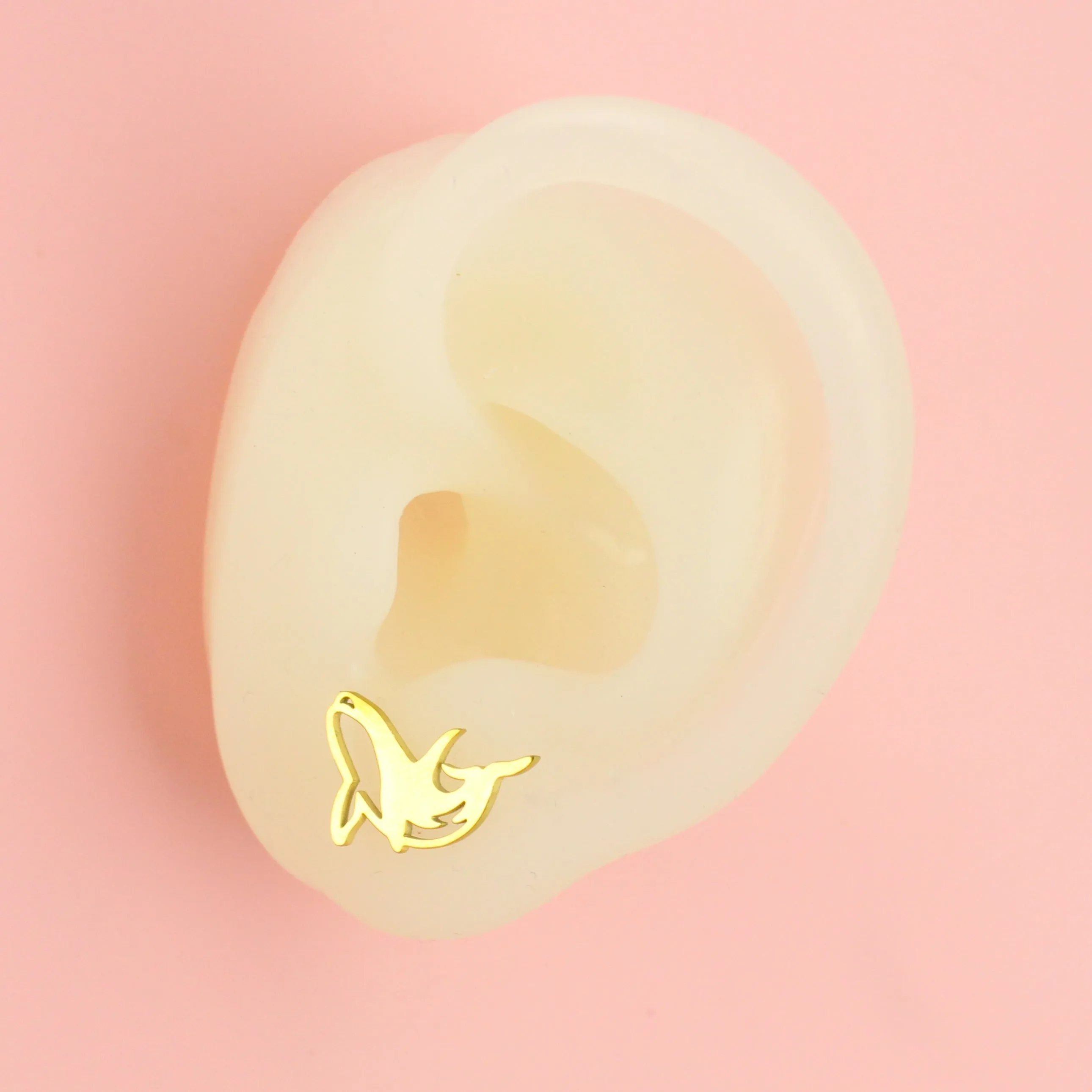 Orca Stud Earrings - Gold Plated