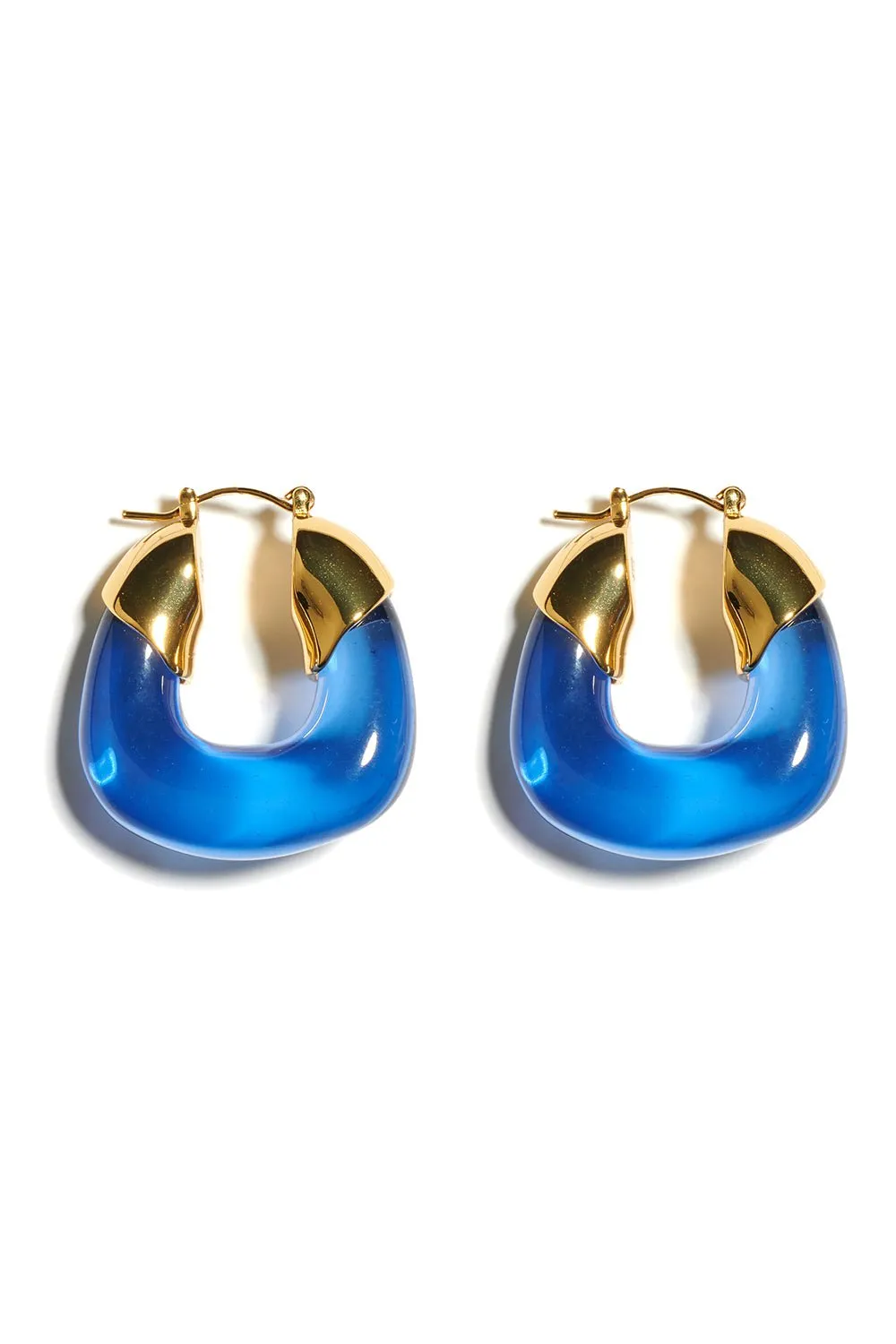 Organic Hoop Earrings - Electric