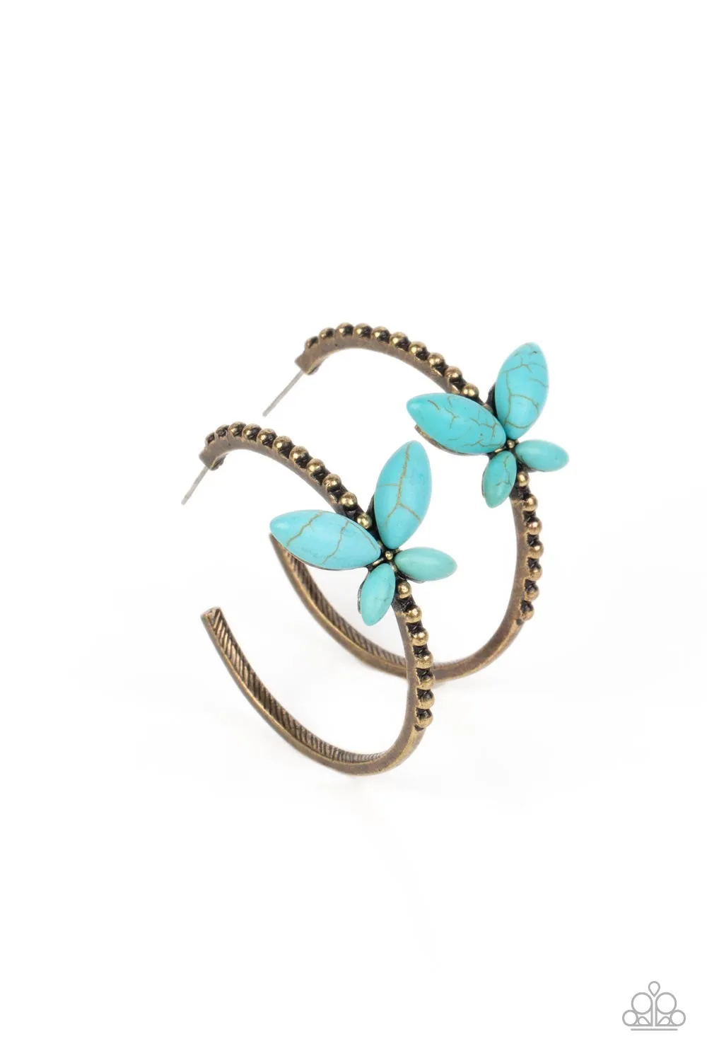 Paparazzi Bohemian Butterfly - Brass Earrings