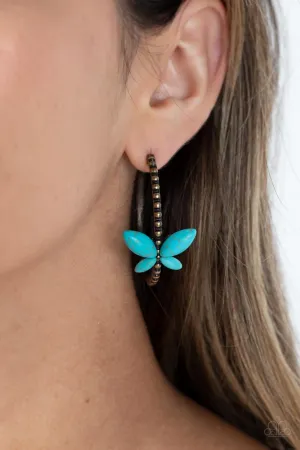 Paparazzi Bohemian Butterfly - Brass Earrings