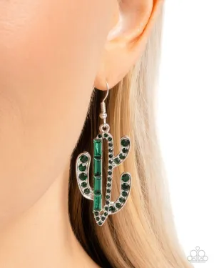 Paparazzi Earring ~ Cactus Confidence - Green
