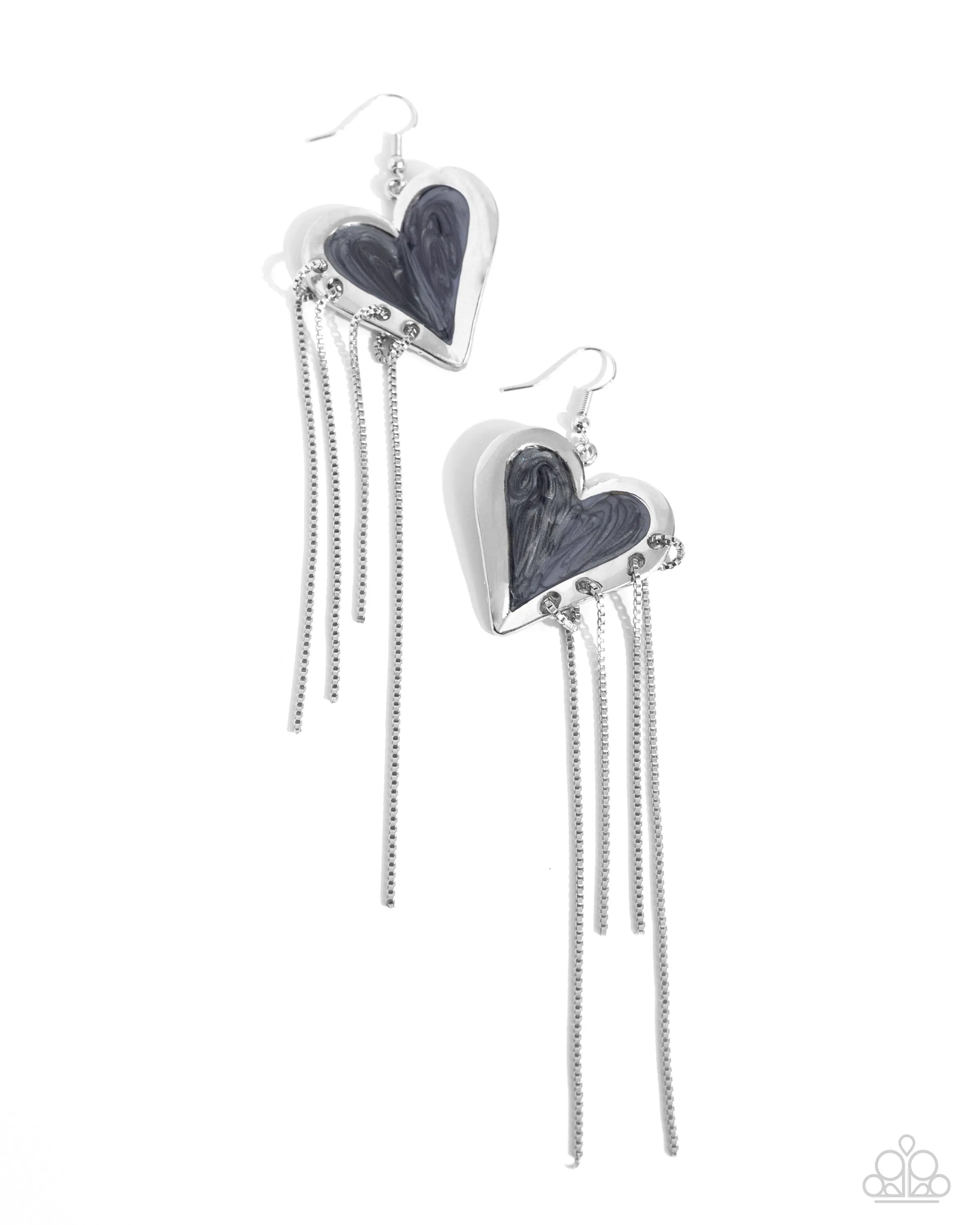 Paparazzi Sweetheart Specialty - Black Earrings
