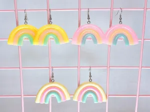 Pastel Rainbow Arc Earrings (3 Colors)