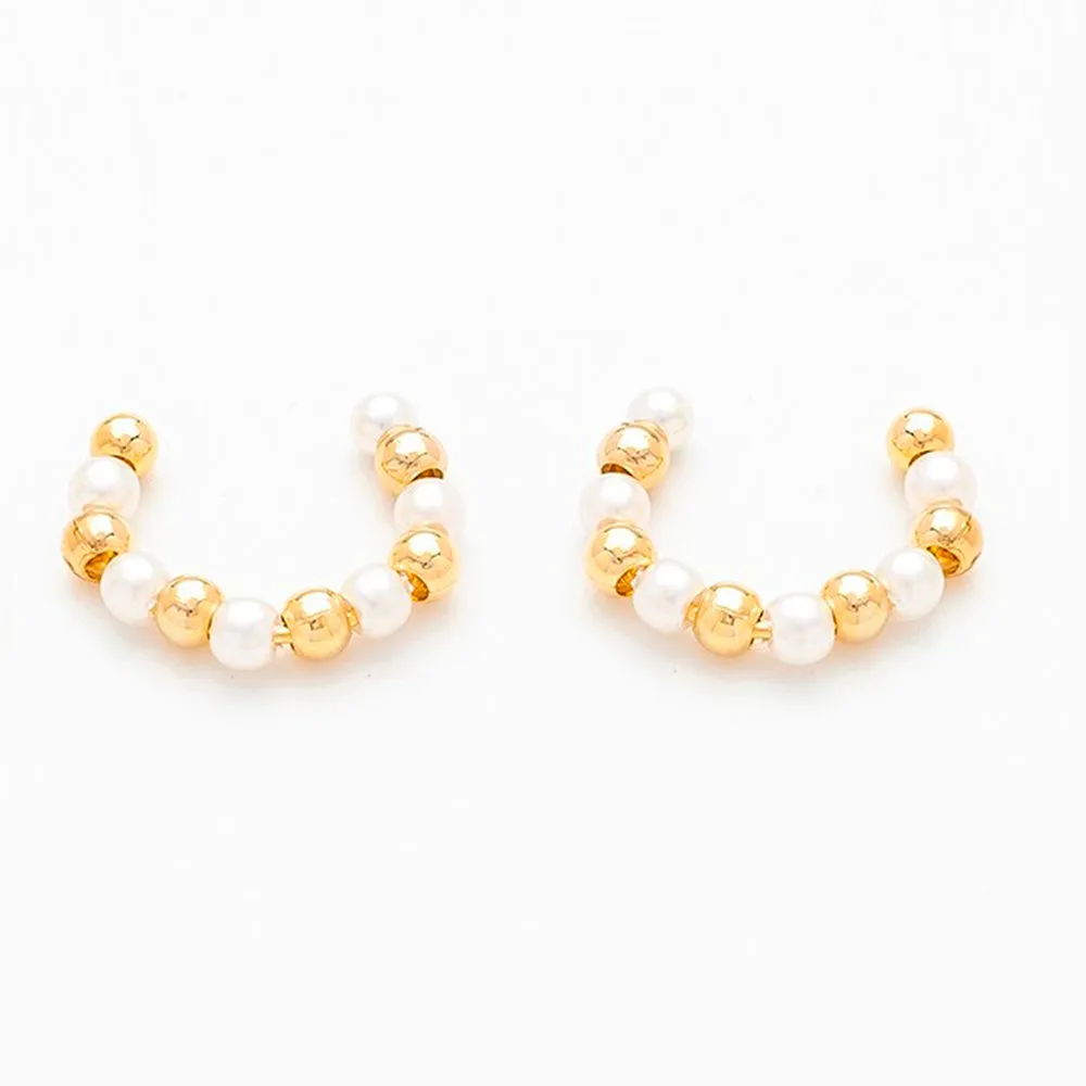 Pearl & Gold Ear Cuffs