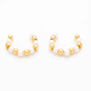 Pearl & Gold Ear Cuffs