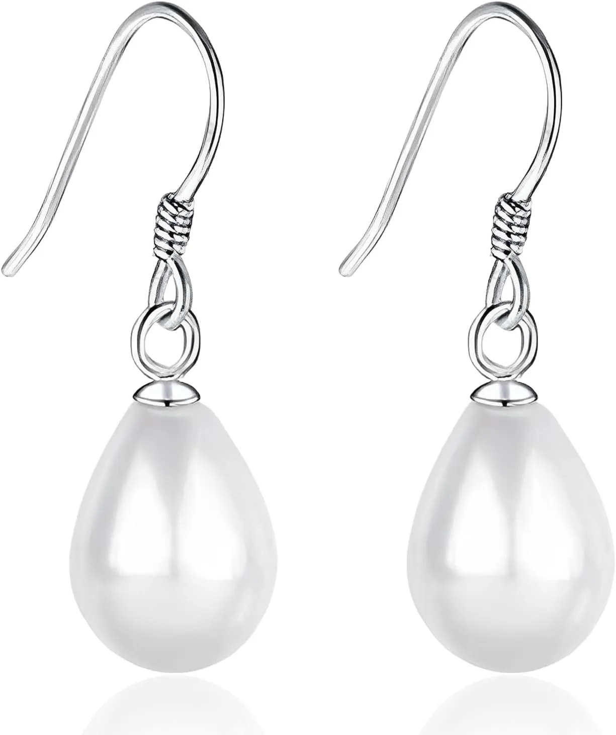 Pearl Drop Earrings for Women Handpicked White Pearl Dangle Earrings Everyday Jewelry Pearl Earrings