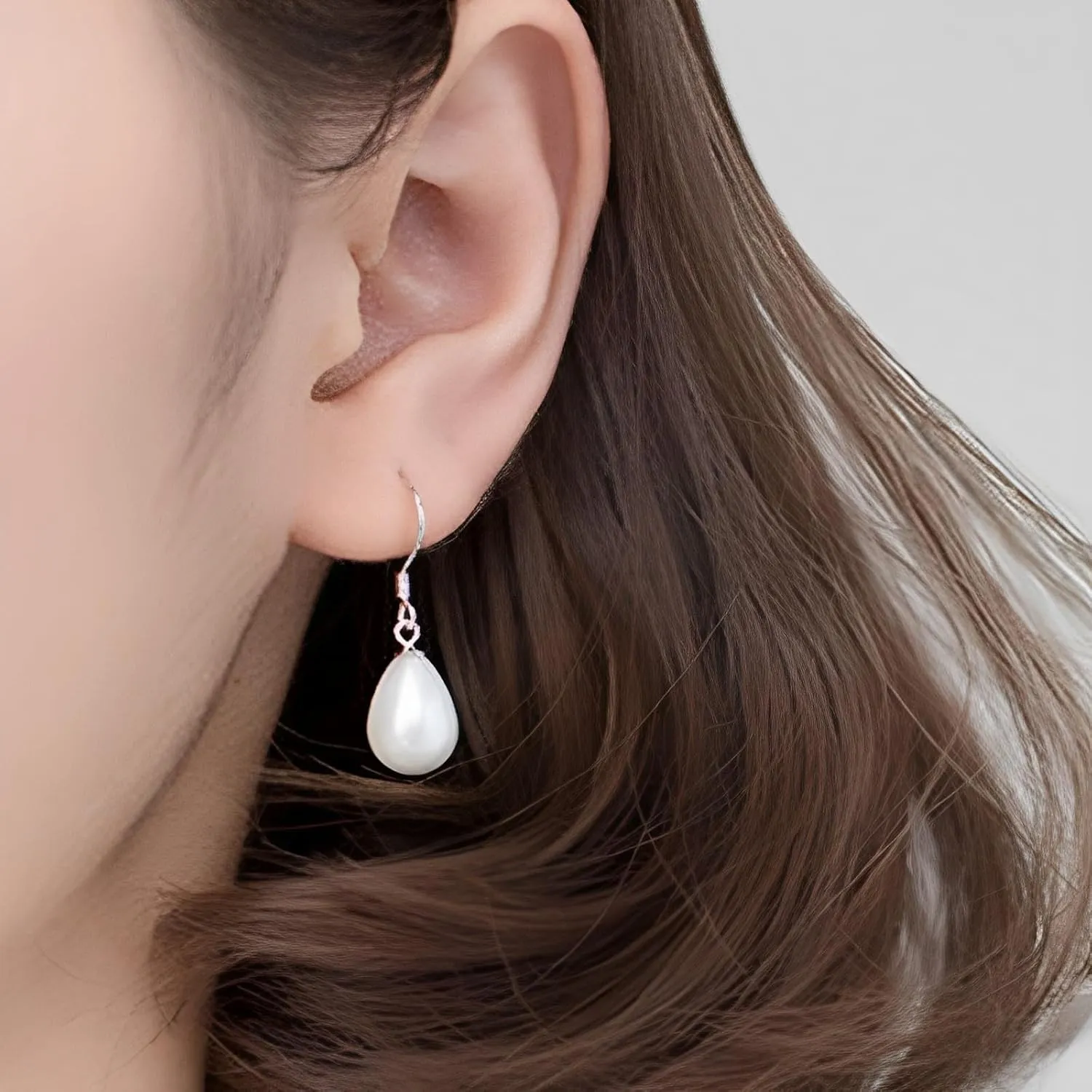 Pearl Drop Earrings for Women Handpicked White Pearl Dangle Earrings Everyday Jewelry Pearl Earrings