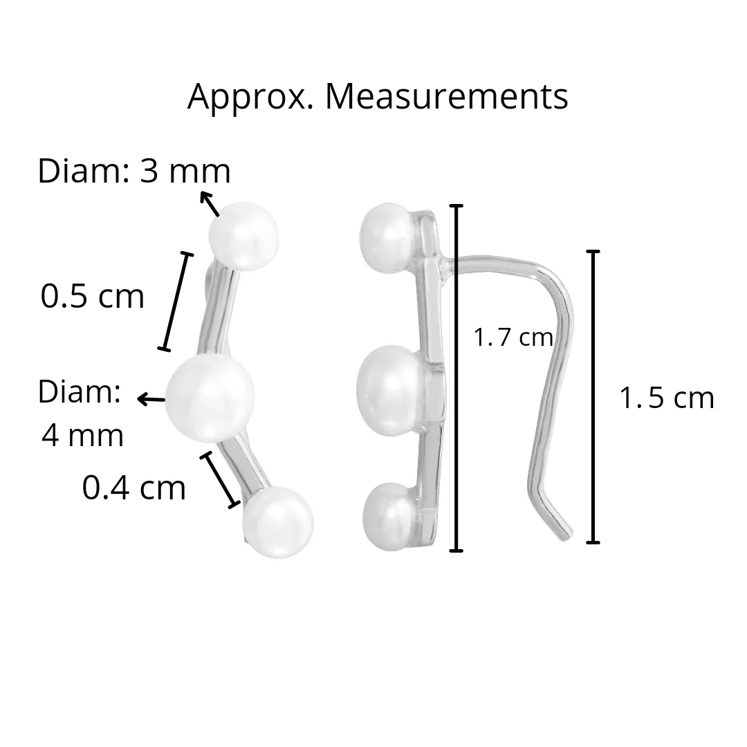Pearl Ear climber Earrings