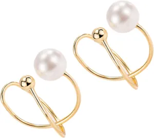 Pearl Earrings Clip on Hoop Earrings for Women Pearl Jewelry for Women Comfortable Ear Cuff