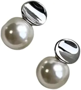 Pearl earrings for women 925 Silver Needle Bead Pearl Round Stud Earrings for Women Classic Jewelry Minimalist Geometric Accessories-T33