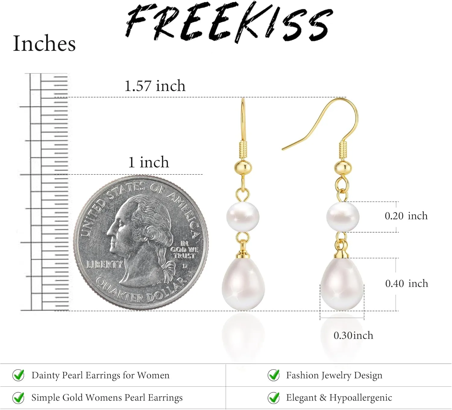 Pearl Earrings for Women Trendy: Flat Back Stud Earrings 14K Gold Plated/925 Sterling Silver Freshwater Pearl Dangle Earrings Cute Bow Earrings Wedding Jewelry Birthday Gifts for Women Girls