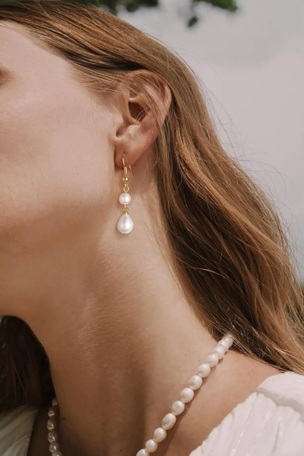 Pearl Earrings for Women Trendy: Flat Back Stud Earrings 14K Gold Plated/925 Sterling Silver Freshwater Pearl Dangle Earrings Cute Bow Earrings Wedding Jewelry Birthday Gifts for Women Girls