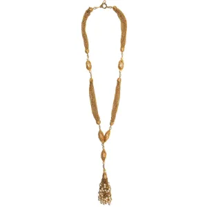 Pearl-Embellished Multi-Chain Necklace