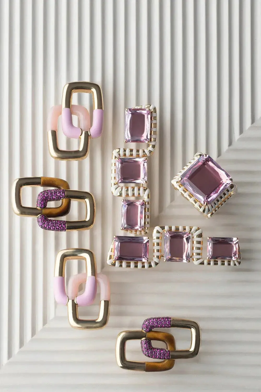 Peggy Pink Opal Stud Earrings