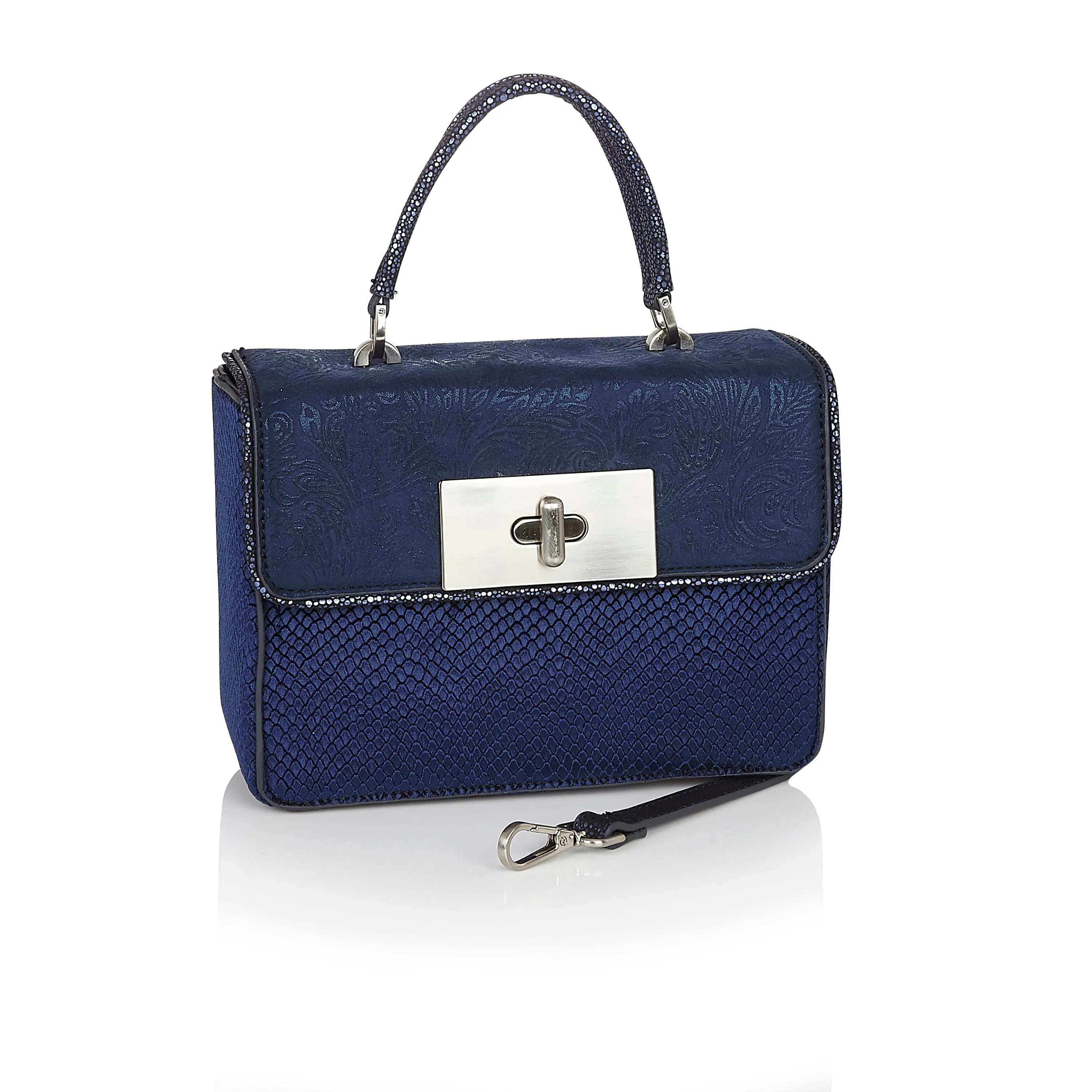 Perugia Sapphire Blue Bag Handbag Cross Body (Matches Octavia Booties) by Ruby Shoo