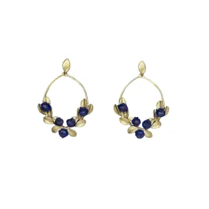 Petite Blueberry Oval Post Earrings