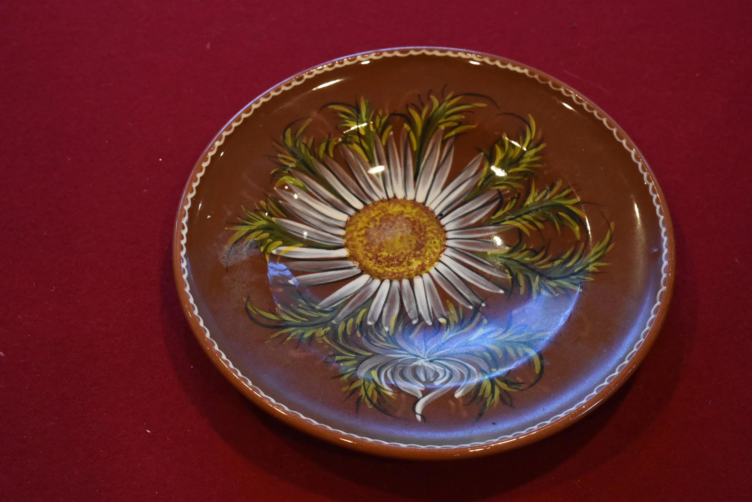 Pfronter Keramik - Vintage Floral Painted Ceramic Plate