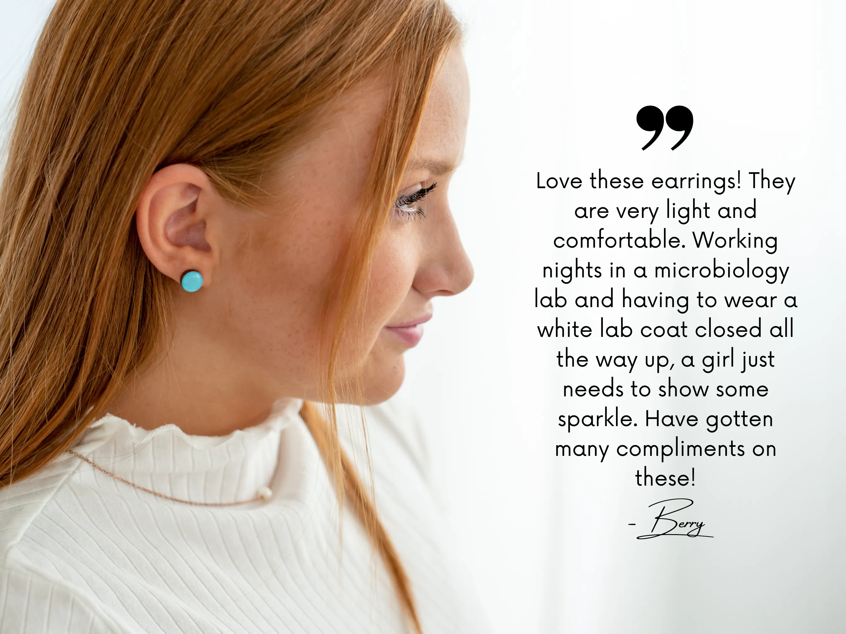 Pink Salt Stud Earrings by Candi Cove Designs
