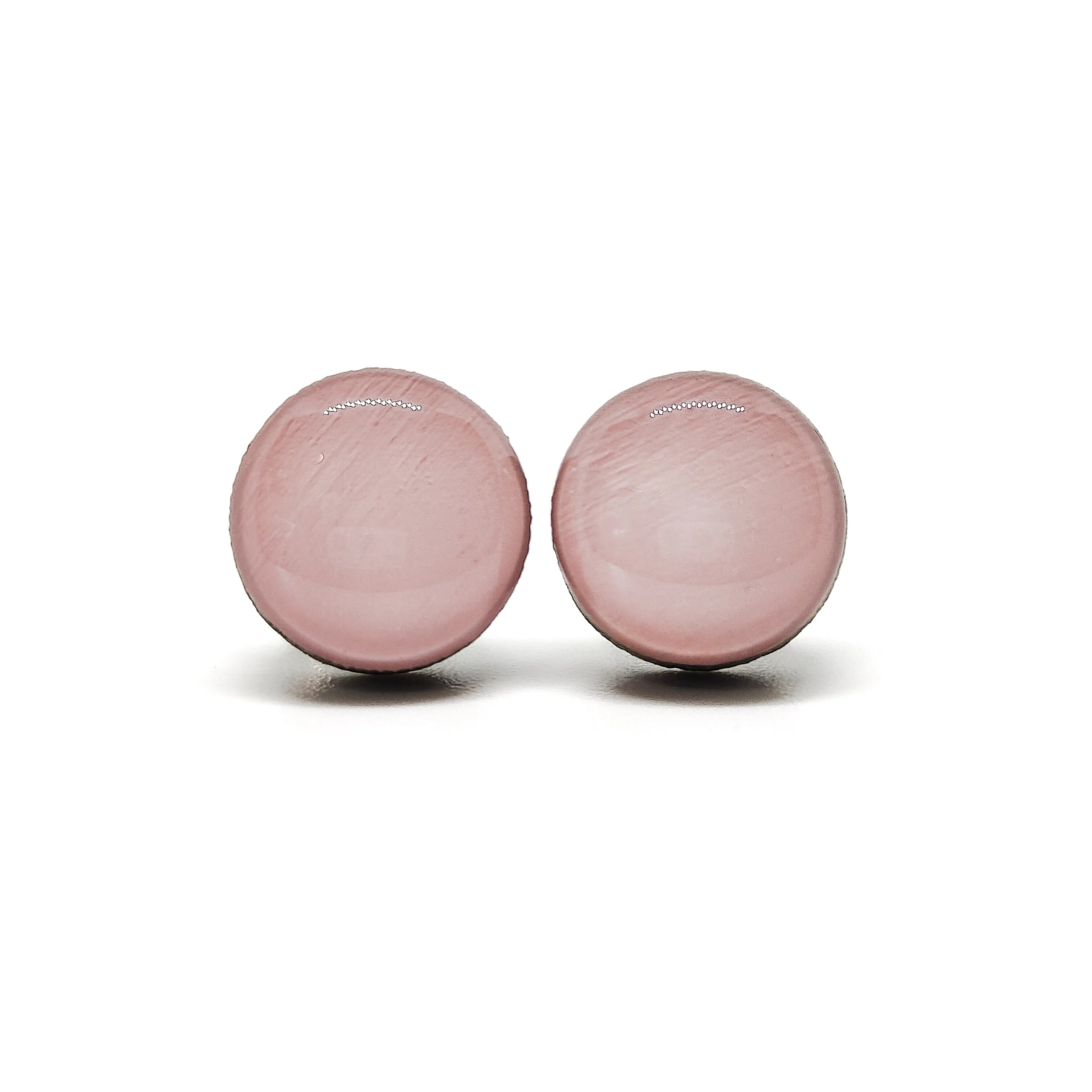 Pink Salt Stud Earrings by Candi Cove Designs