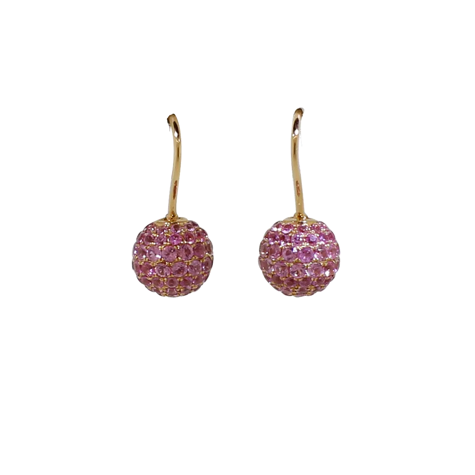 Pink Sapphire Pave Earrings