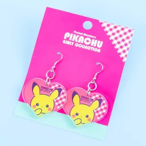 Pokemon Pikachu Heart-Shaped Earrings