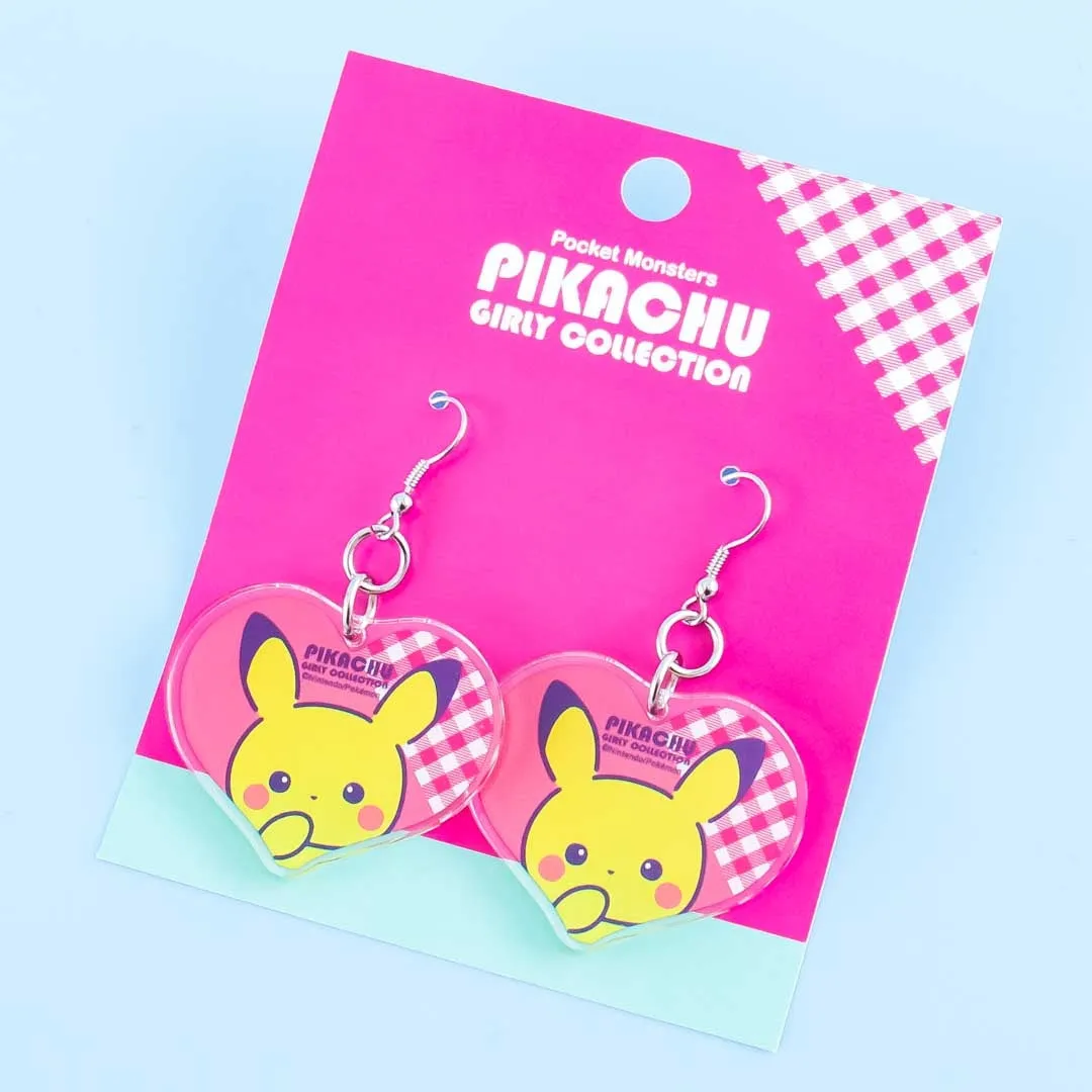 Pokemon Pikachu Heart-Shaped Earrings