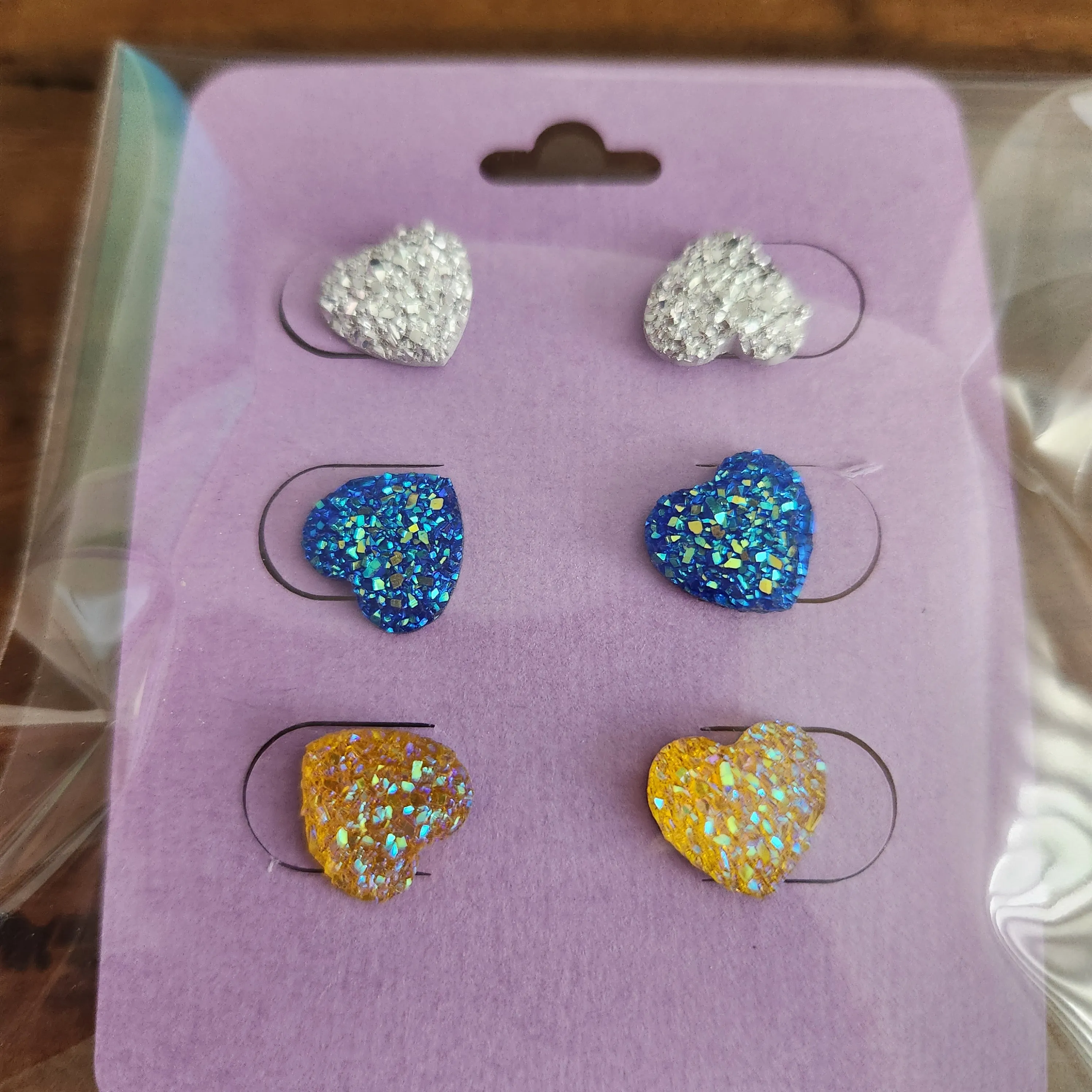 Pre Made 3pkt Resin Earrings