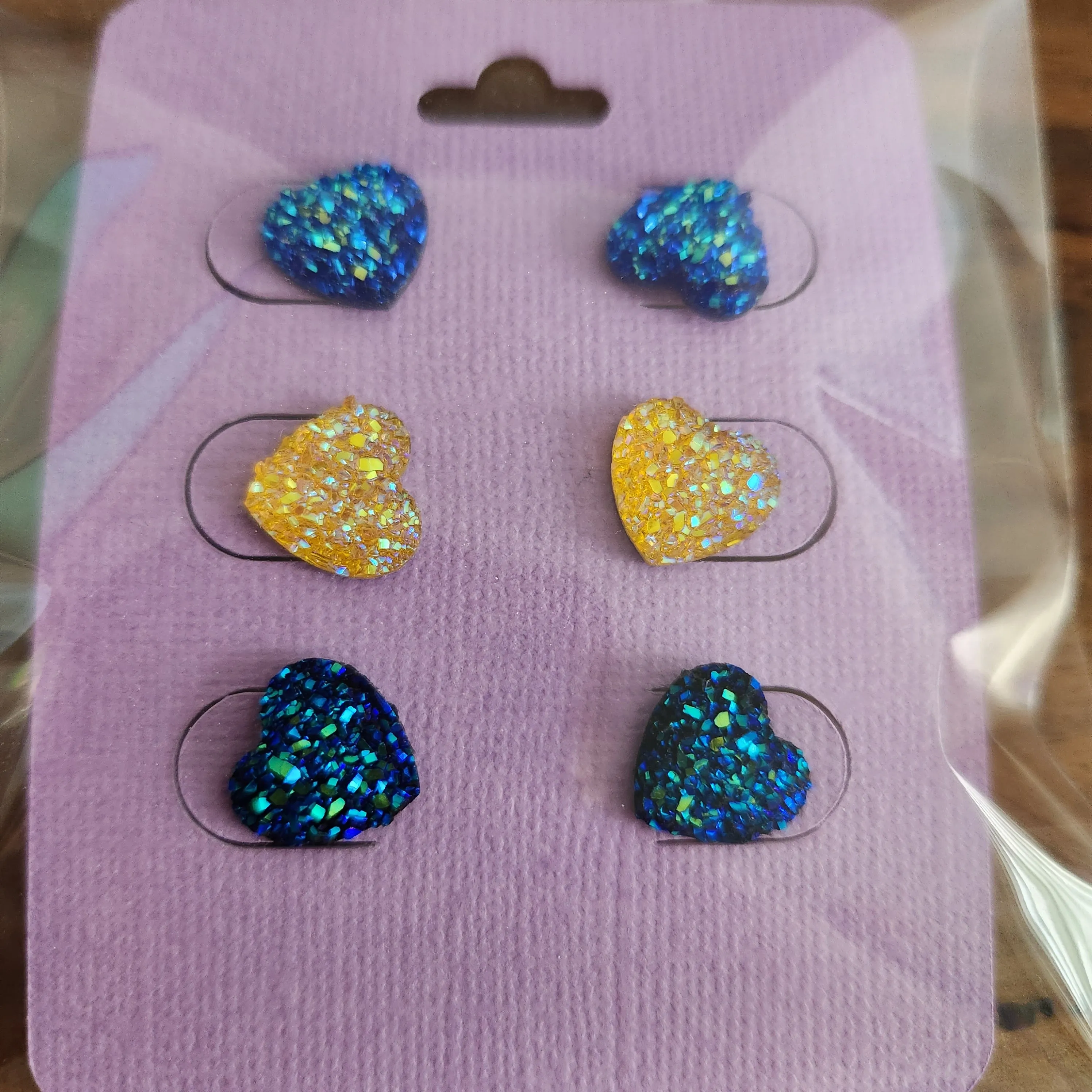 Pre Made 3pkt Resin Earrings