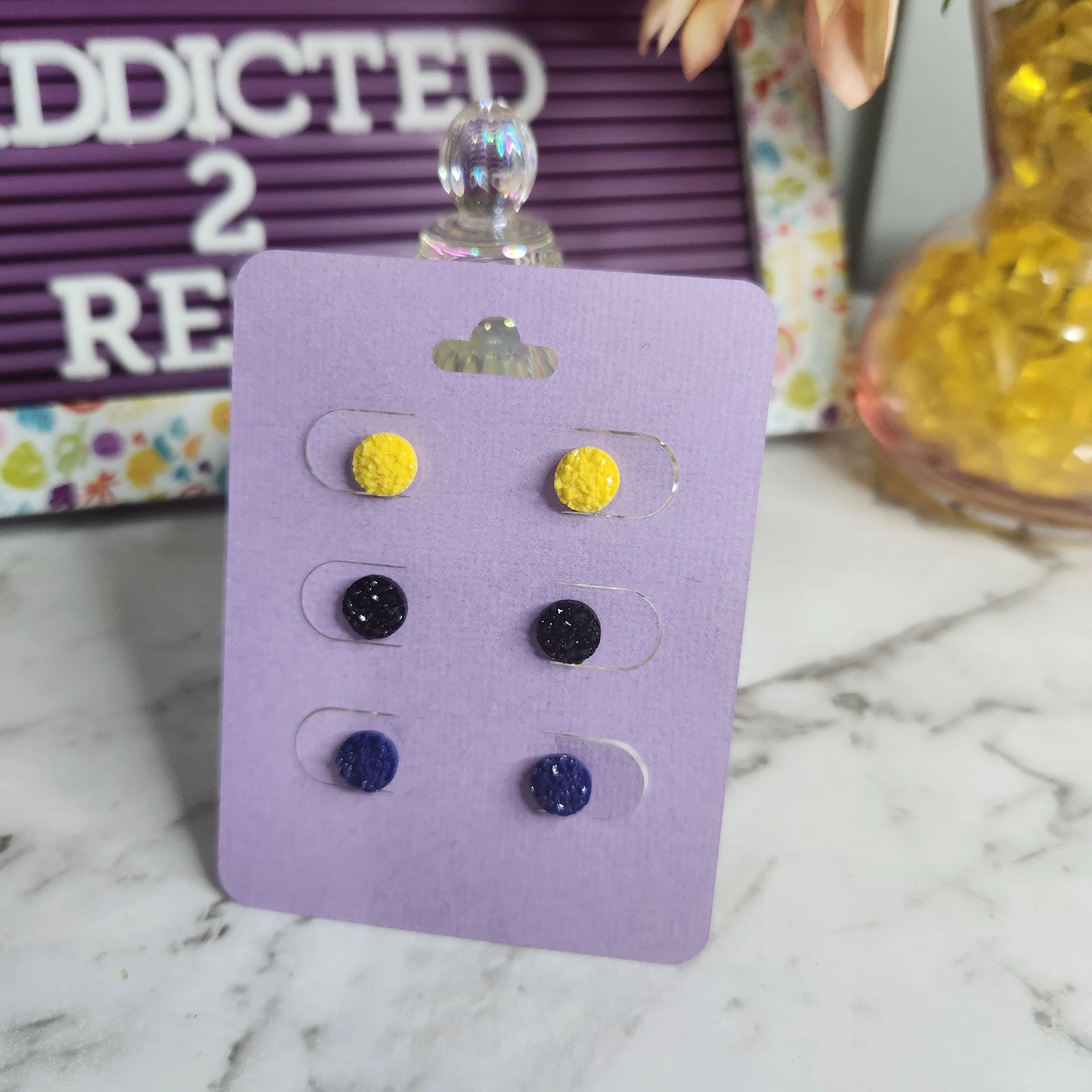 Pre Made 3pkt Resin Earrings
