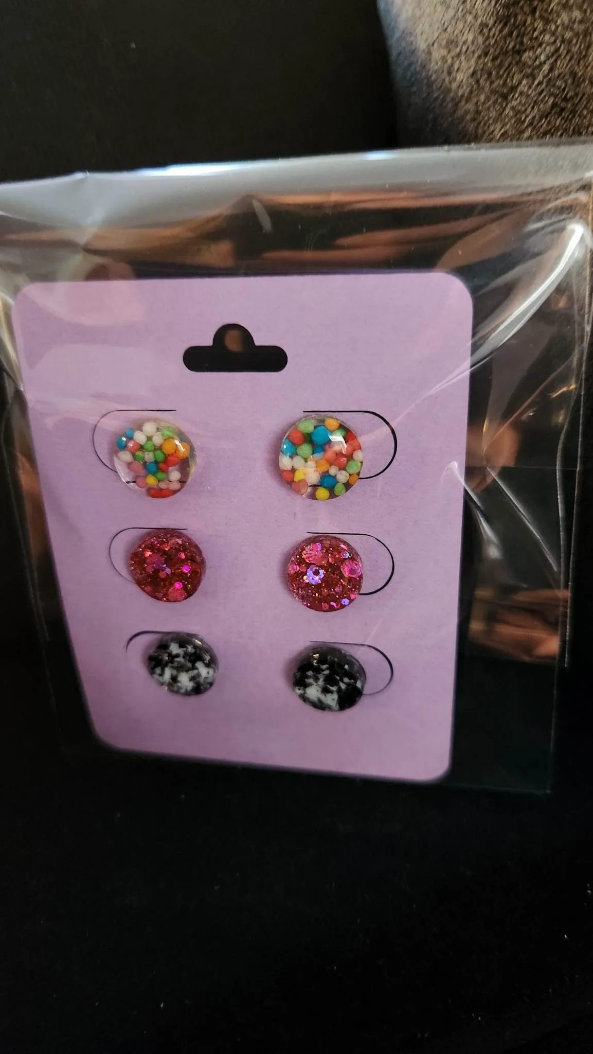 Pre Made 3pkt Resin Earrings