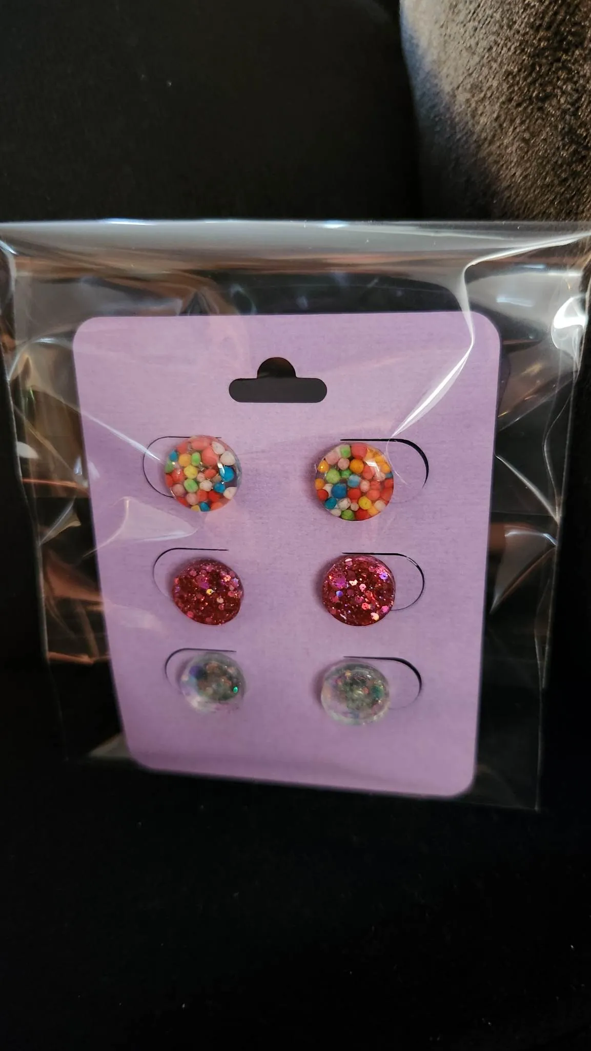 Pre Made 3pkt Resin Earrings