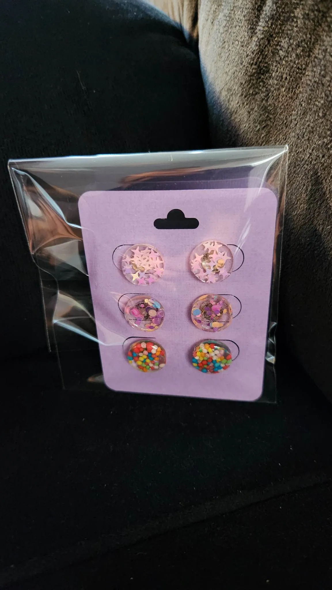 Pre Made 3pkt Resin Earrings