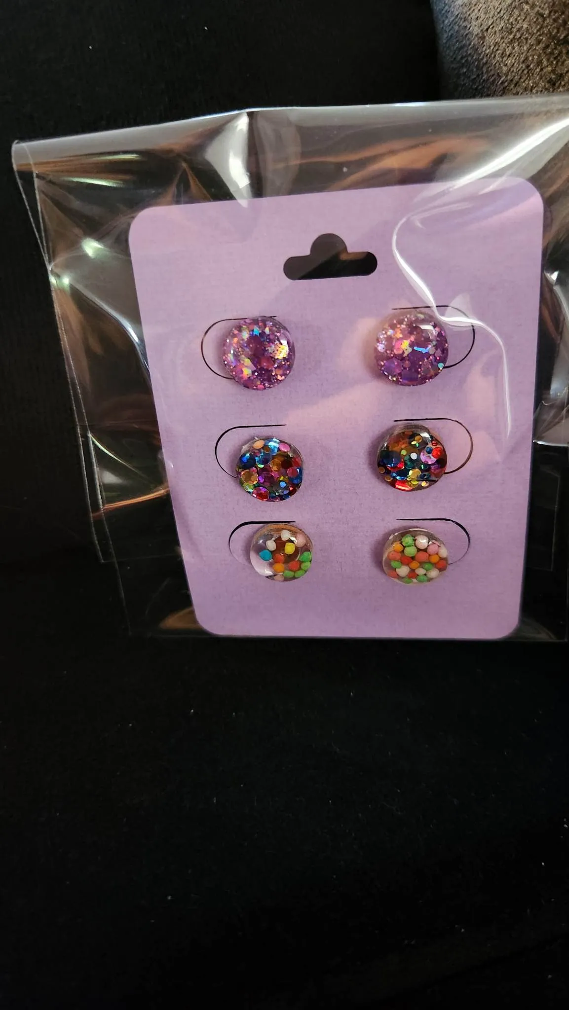 Pre Made 3pkt Resin Earrings