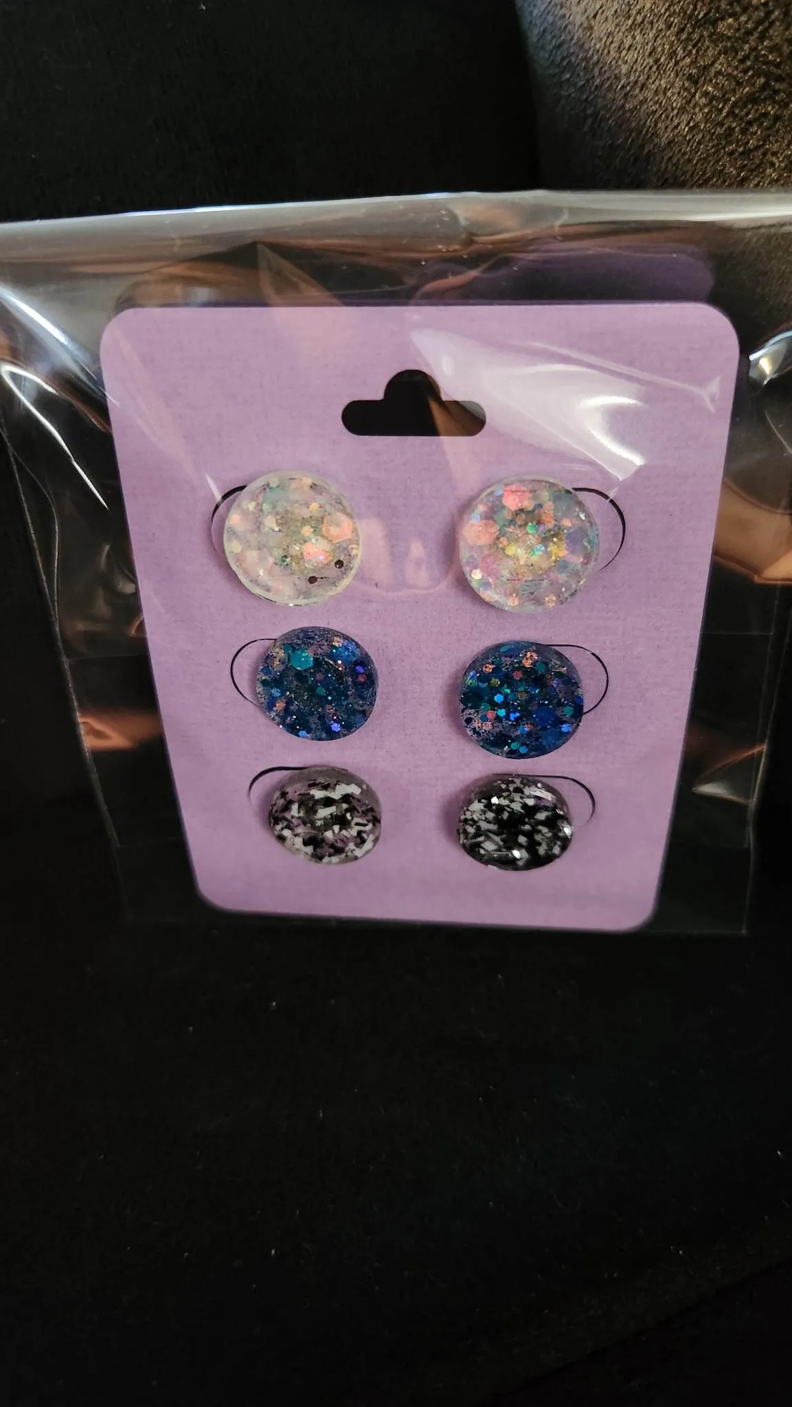 Pre Made 3pkt Resin Earrings
