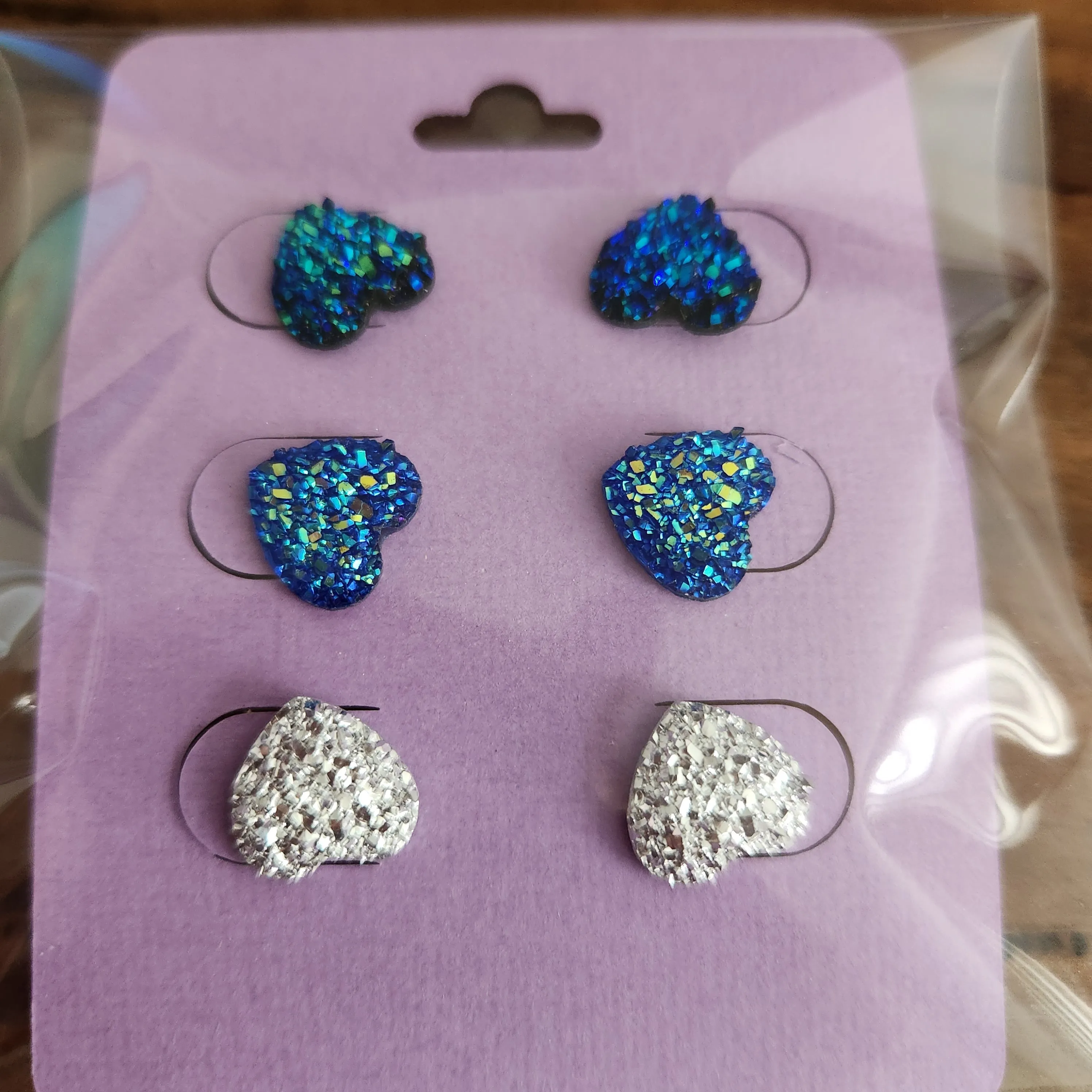Pre Made 3pkt Resin Earrings