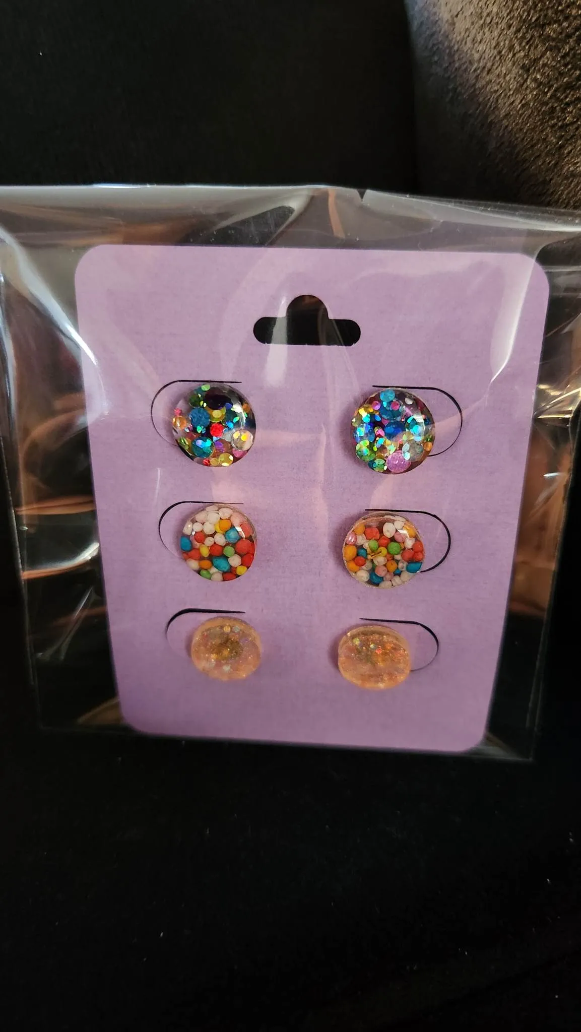 Pre Made 3pkt Resin Earrings