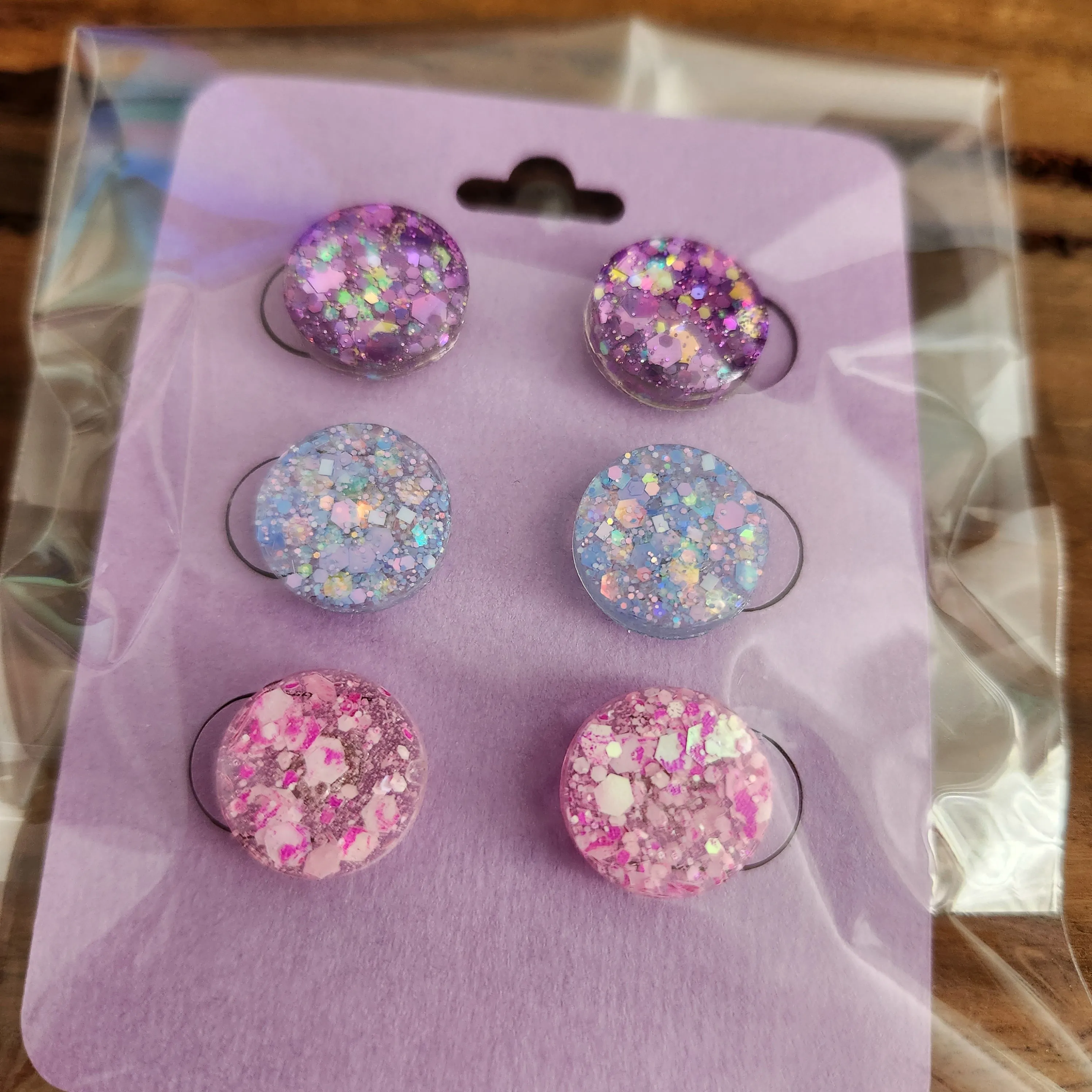 Pre Made 3pkt Resin Earrings